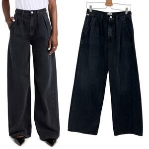 Citizens Of Humanity Black Flare Wide Leg Jeans